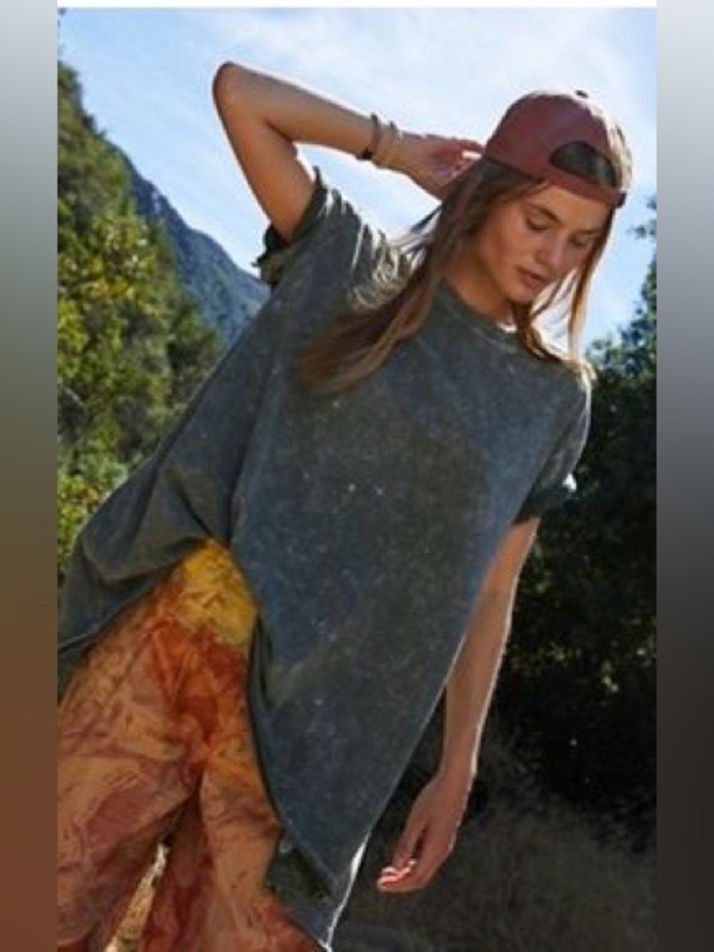 Free People movement leg day tee in Everglades